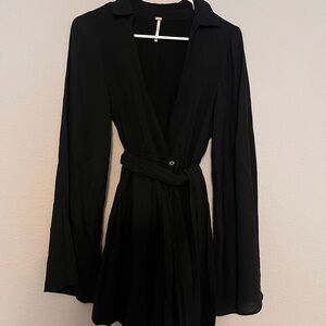 Free People Black short romper